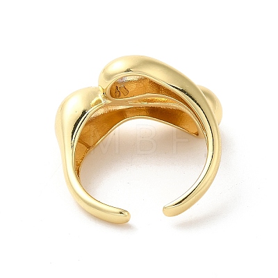 Brass Open Cuff Rings RJEW-P098-05G-1