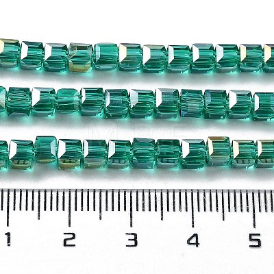 Electroplate Glass Beads Strands EGLA-R030-4x4mm-11-1