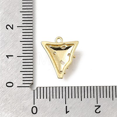 Brass Micro Pave Cubic Zirconia Pendants KK-U061-05G-02-1