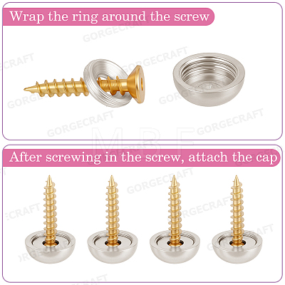 2 Bags Carbon Steel Screw FIND-GF0009-32C-1