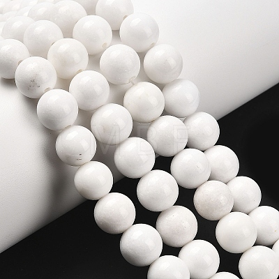 Natural Mashan Jade Round Beads Strands X-G-D263-10mm-XS01-1