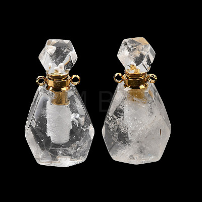 Natural Mixed Gemstone Perfume Bottle Pendants G-B149-02G-1