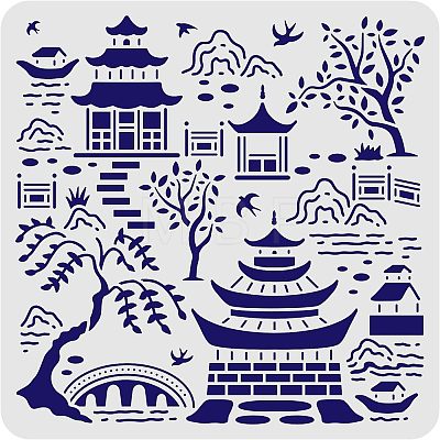 Large Plastic Reusable Drawing Painting Stencils Templates DIY-WH0172-725-1