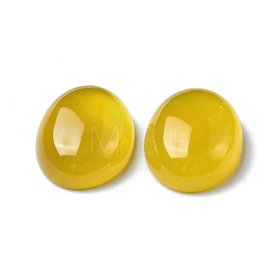 Natural Yellow Agate Cabochons G-A029-01-07-1