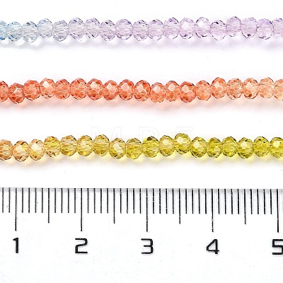 Transparent Painted Glass Beads Strands DGLA-A034-T1mm-A12-1