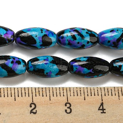 Spray Painted Synthetic Turquoise Beads Strands G-E617-B07-02A-1