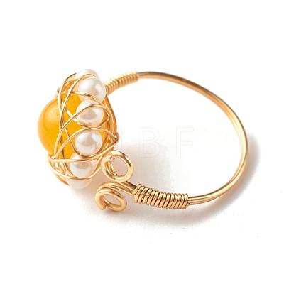Natural Mixed Gemstone Finger Rings for Girl Women X1-RJEW-TA00012-1