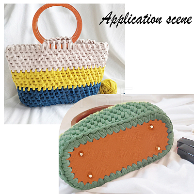 PU Leather Knitting Crochet Bags Nail Bottom DIY-WH0064-79-1