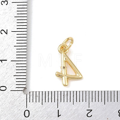 Brass Micro Pave Clear Cubic Zirconia Charms KK-P339-27G-04-1