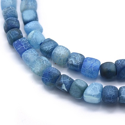 Dyed Natural Weathered Agate Beads Strands G-F583-11-1