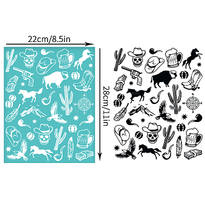 Self-Adhesive Silk Screen Printing Stencil DIY-WH0338-340-1