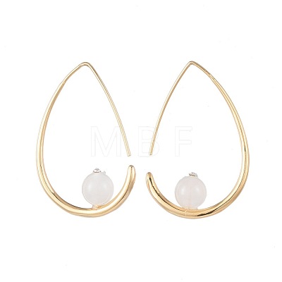 Natural Gemstone Dangle Earrings EJEW-JE03593-1