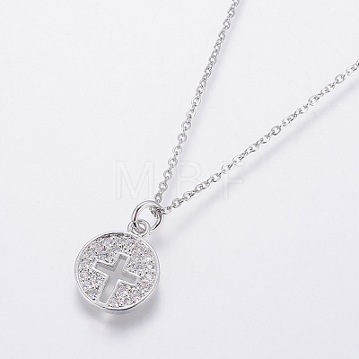 304 Stainless Steel Chain Necklaces NJEW-O108-39P-1