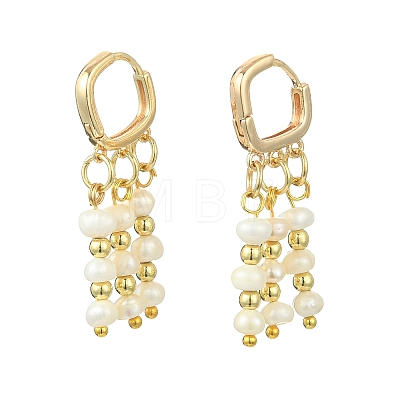Natural Freshwater Pearl Tassel Chandelier Earrings EJEW-JE07026-1