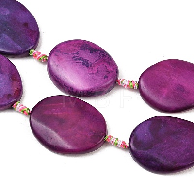 Natural Fire Crackle Agate Beads Strands G-P605-L03-01B-1