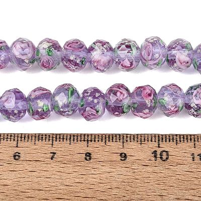 Handmade Luminous Lampwork Beads Strands LAMP-N037-01H-1