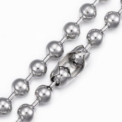304 Stainless Steel Ball Chain Necklaces BJEW-H446-04-1