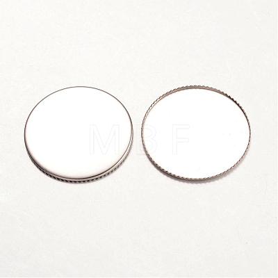 316 Surgical Stainless Steel Milled Edge Bezel Cups STAS-K099-01-25mm-P-1