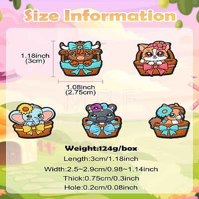 20Pcs 5 Styles Silicone Beads SIL-CJ0003-03-1