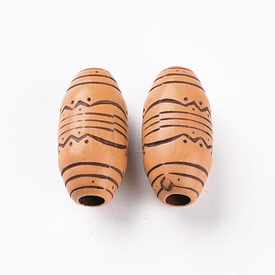 Imitation Wood Acrylic Beads SACR-Q186-34-1