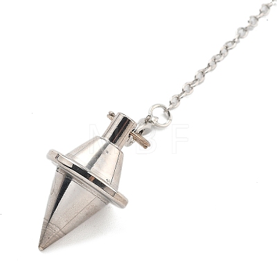 Brass Dowsing Pendulum Big Pointed Cone Pendants KK-H491-06P-1