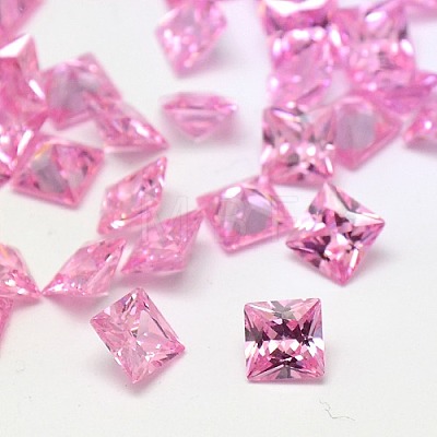 Mixed Grade A Square Shaped Cubic Zirconia Pointed Back Cabochons X-ZIRC-M004-7x7mm-1