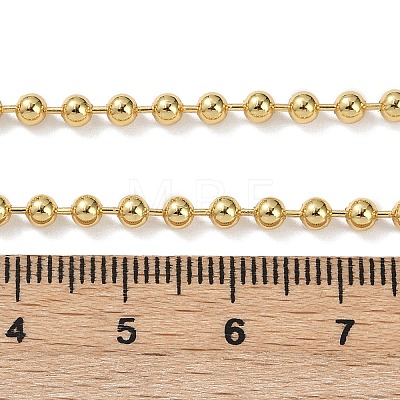 Rack Plating Brass Ball Chain Necklaces for Women X-NJEW-G102-01A-G-1
