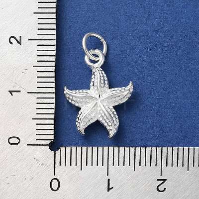 925 Sterling Silver Starfish Pendants STER-E071-02S-01-1