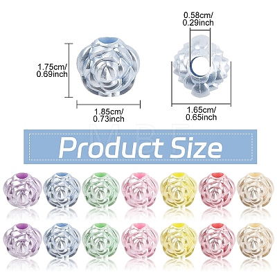 100Pcs Imitation Pearl Acrylic Beads OACR-YW0003-16-1