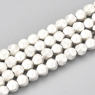 Electroplate Non-magnetic Synthetic Hematite Beads Strands G-T114-25-1