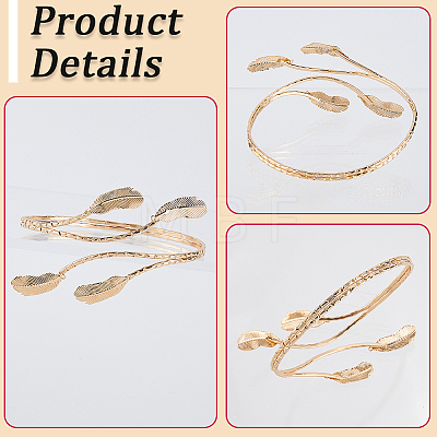 1Pc Alloy Arm Cuff Bangles AJEW-CY0001-33-1
