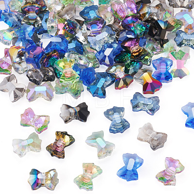 80Pcs 8 Colors Electroplate Glass Beads FIND-TA0010-08-1