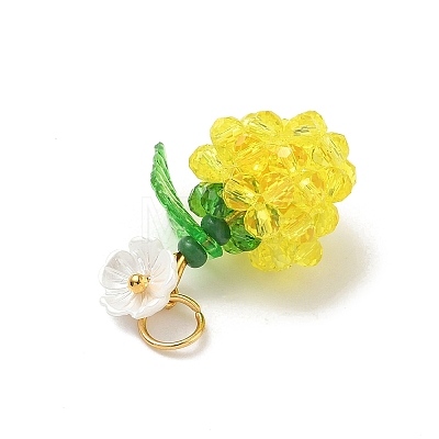 Transparent Glass Pendants PALLOY-MZ00905-01-1