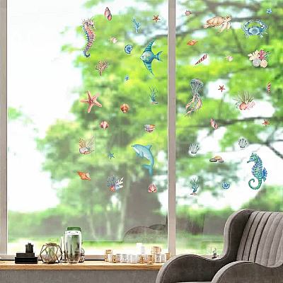 8 Sheets 8 Styles PVC Waterproof Wall Stickers DIY-WH0345-172-1