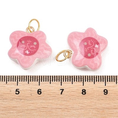 Printed Opaque Acrylic Pendants SACR-P036-01E-G-1