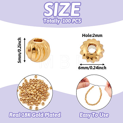Brass Beads LS-X1-KK-G312-01G-6mm-G-1