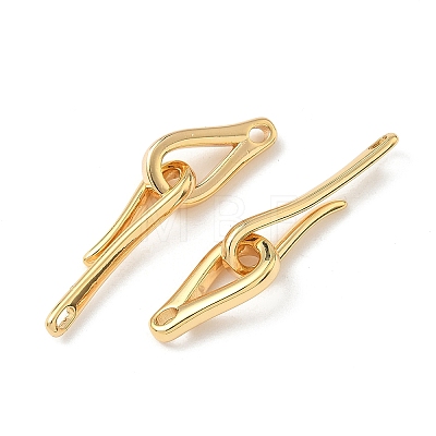 Brass Hook and S-Hook Clasps KK-Z136-41C-G-1