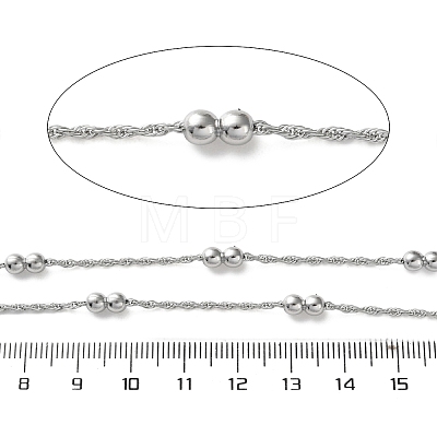 304 Stainless Steel Chains with Beads CHS-F020-11P-1