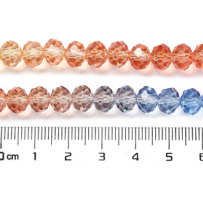 Transparent Painted Glass Beads Strands DGLA-A034-T8mm-A02-1