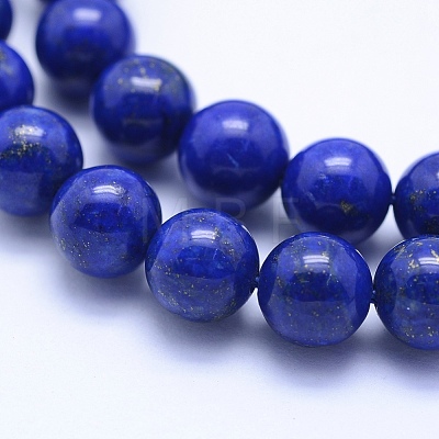 Natural Lapis Lazuli Beads Strands G-P342-01-8mm-AA-1