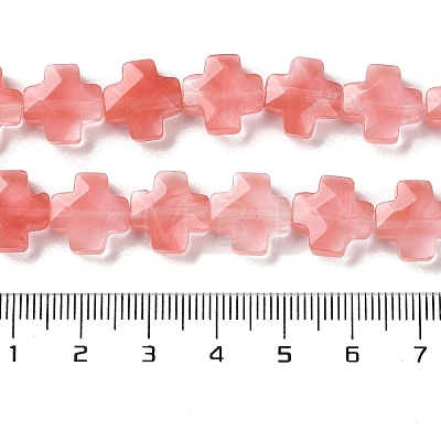 Cherry Quartz Glass Beads Strands G-K357-C02-01-1