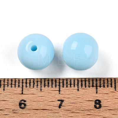 Opaque Solid Color Glass Beads GLAA-N007-10mm-A12-1