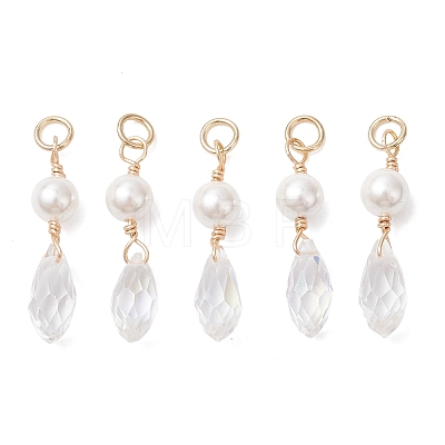 Shell Pearl & Glass Pendants PALLOY-JF04717-1
