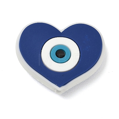 Evil Eye Theme Silicone Beads SL-CBACE28-03E-1