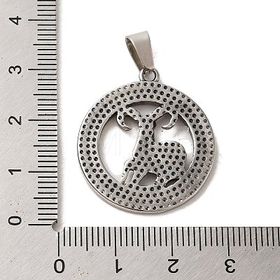 304 Stainless Steel Pendants STAS-C084-01C-AS-1