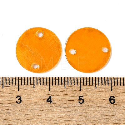 Spray Painted Natural Capiz Shell Connector Charms BSHE-S304-18D-1