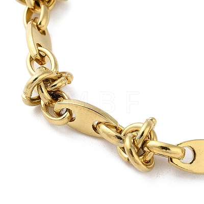 304 Stainless Steel Oval Link Chain Bracelets for Women BJEW-G712-09G-1
