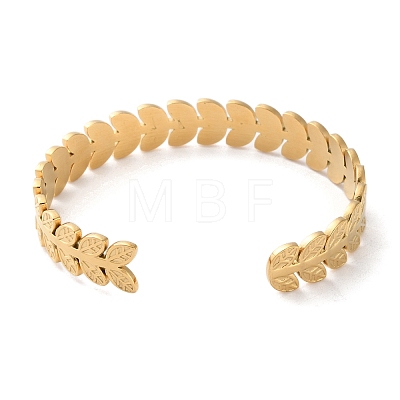 304 Stainless Steel Cuff Bangles for Women LS-BJEW-K263-05G-03-1