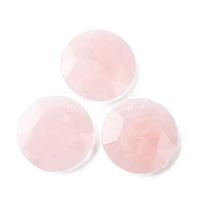 Natural Rose Quartz Pendants G-H331-01D-1