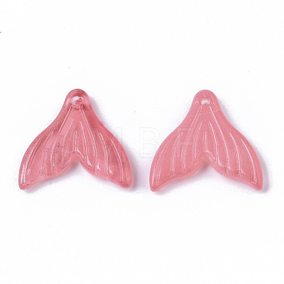 Transparent Spray Painted  Glass Pendants GLAA-S190-009A-1